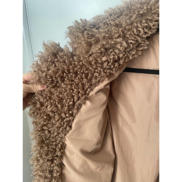 Zara Brown Teddy Bear Style Faux fur Coat - Picture 5 of 8
